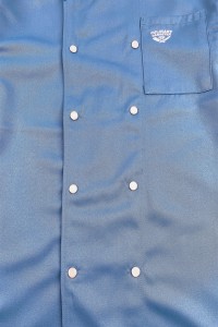 訂製長袖男裝酒店廚師服     設計繡花logo廚師服    廚房   火鍋   餐飲   廚師工作服   烘焙     KI116 側面照